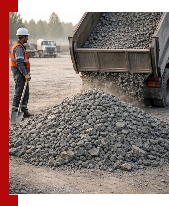 Гранитный щебень фракции 100–201 для строительства в Ростове