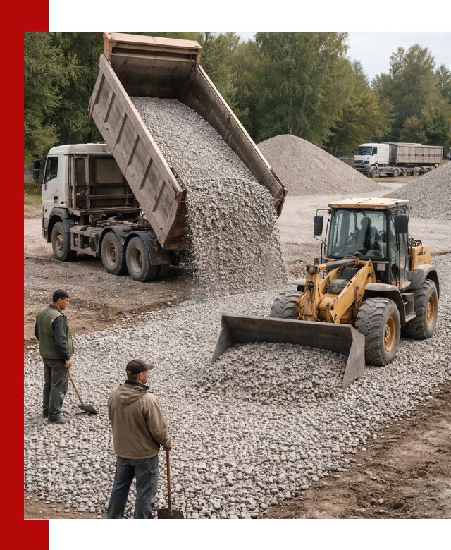 Купить гравийный щебень фракция 20-40 в Ростове с доставкой