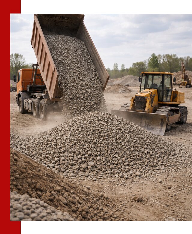 Доставка гравийного щебня фракции 40-70 в Ростове
