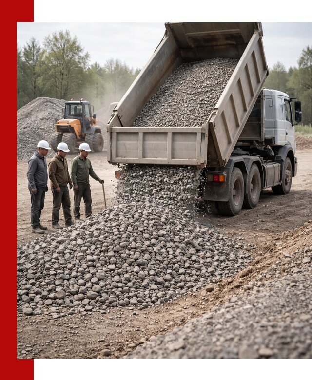 Доставка гравийного щебня фракции 70-120 в Ростове