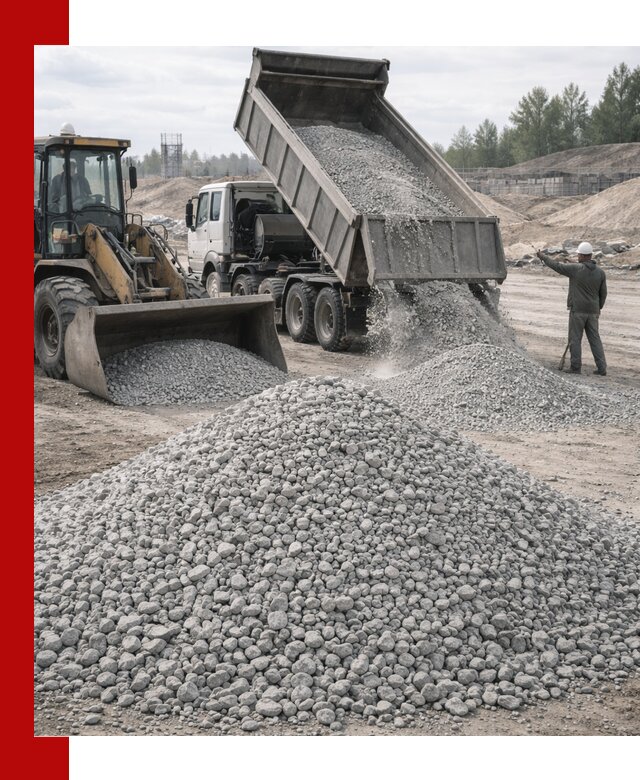 Доставка известнякового щебня фр. 5–20 в Ростове