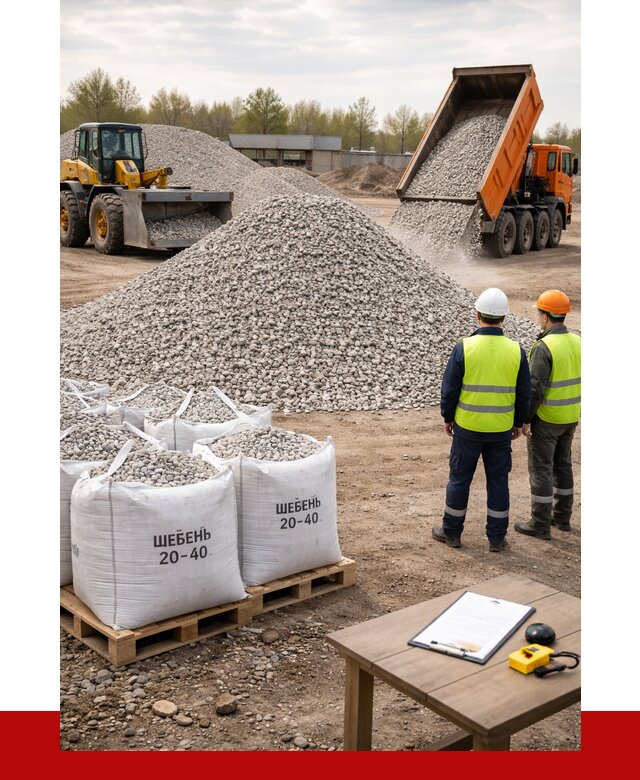 Известняковый щебень 20-40 в Ростове от 2155 р. ПРОНЕРУДРсв