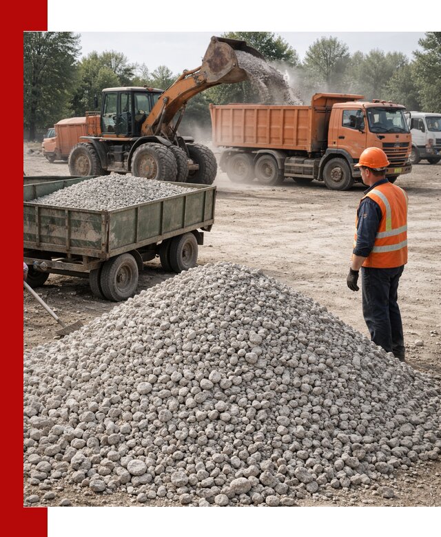 Доставка известнякового щебня фракция 20–40 в Ростове