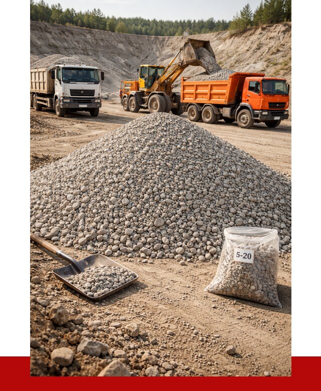 Доломитовый щебень фр. 5-20 в Ростове от 4310 р. | ПРОНЕРУДРсв