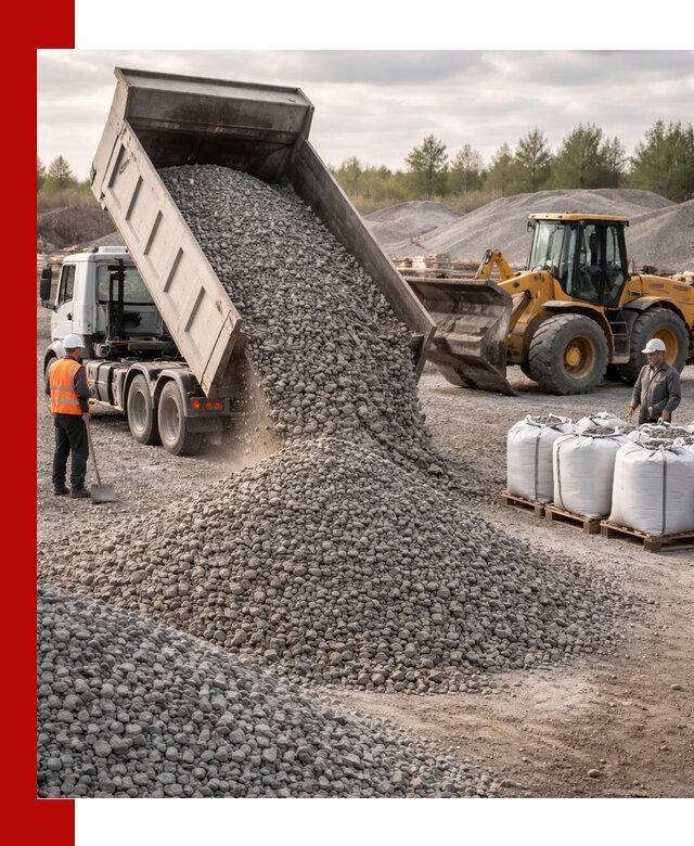 Бетонный щебень фракция 5–20 с доставкой в Ростове