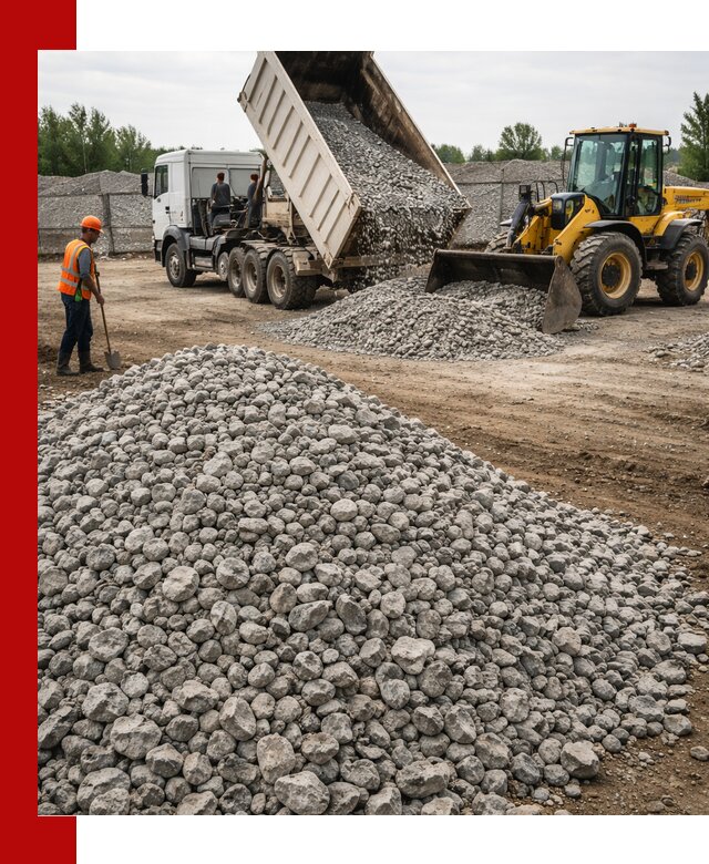 Доставка бетонного щебня фракции 40-70 в Ростове