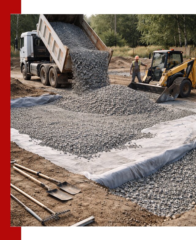 Щебень для фундамента с доставкой в Ростове