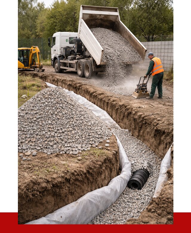 Щебень для дренажа в Ростове от 1899 р., ПРОНЕРУДРсв доставка