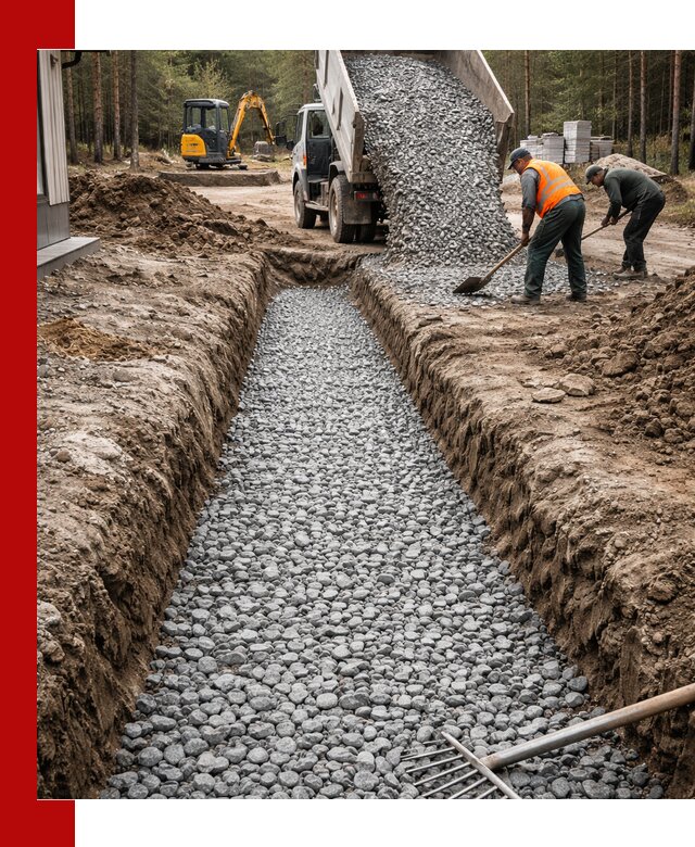 Щебень для дренажа с доставкой в Ростове высокого качества