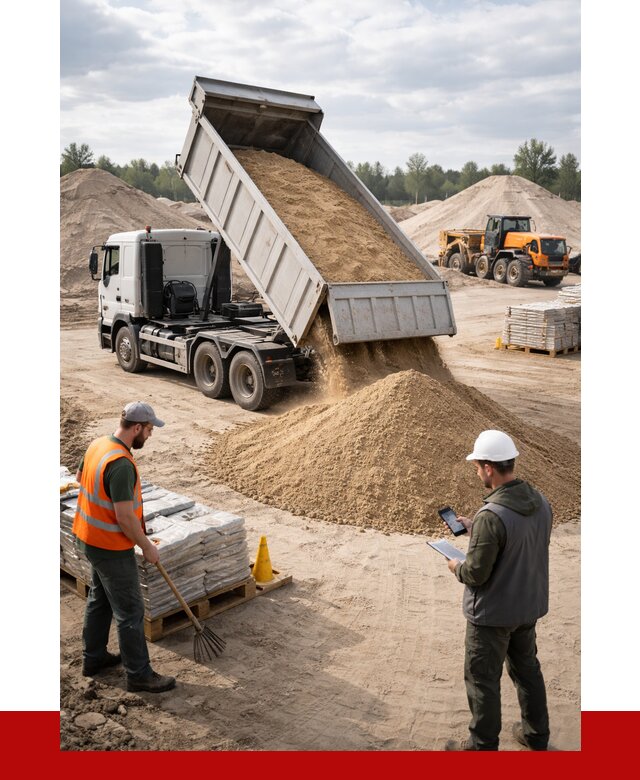 Карьерный песок с доставкой в Ростове от 3695 р. ПРОНЕРУДРсв