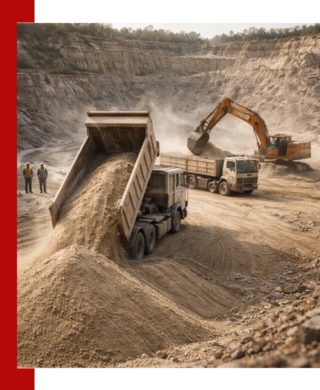 Карьерный песок навалом с доставкой в Ростове