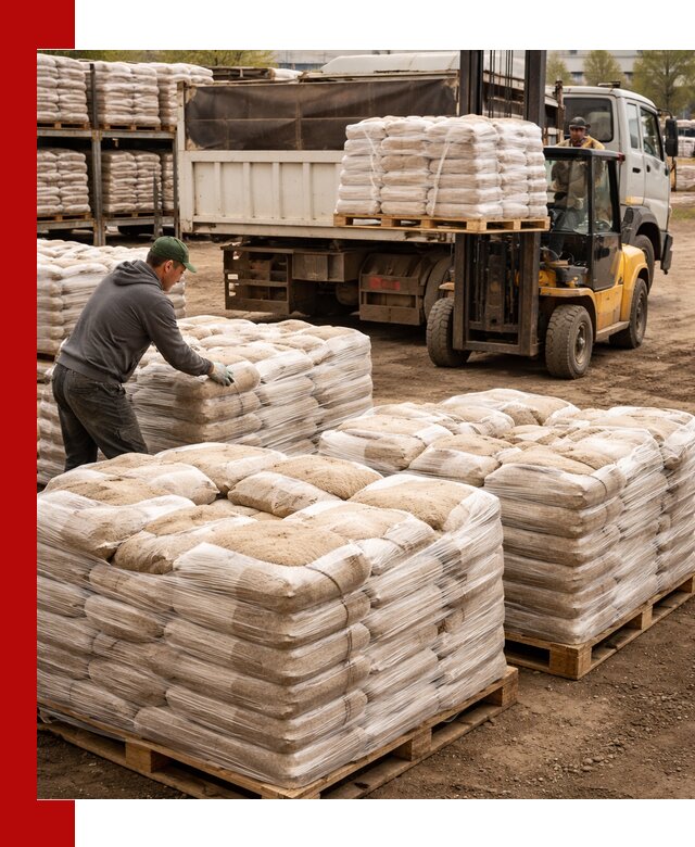 Карьерный песок в мешках с доставкой в Ростове