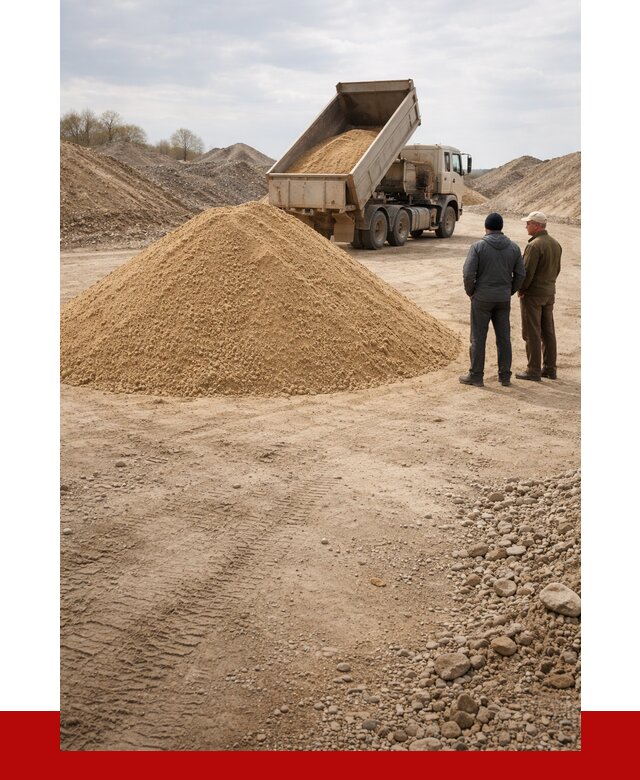 Карьерный песок крупнозернистый в Ростове от 8724 р | ПРОНЕРУДРсв