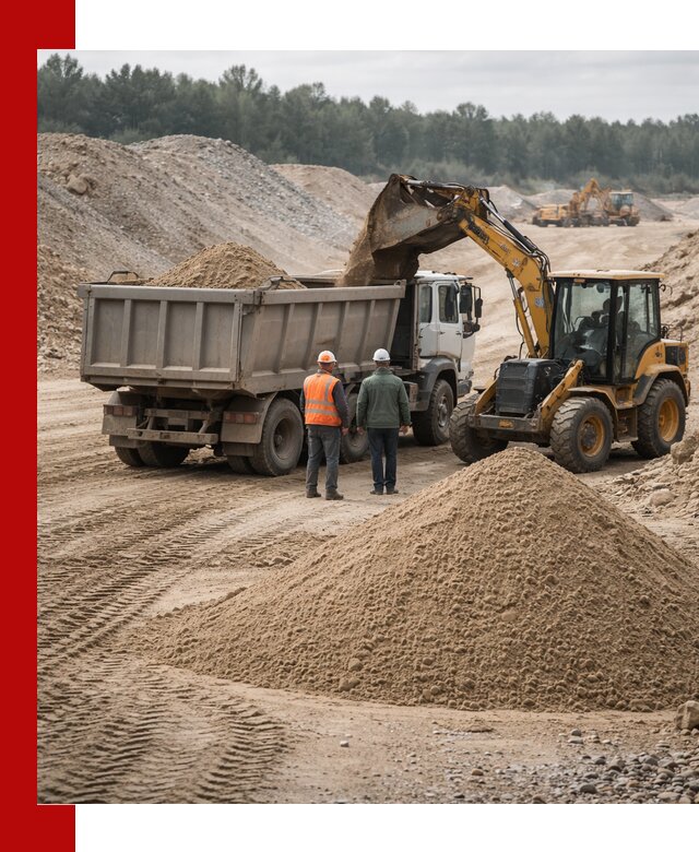 Карьерный среднезернистый песок с доставкой в Ростове