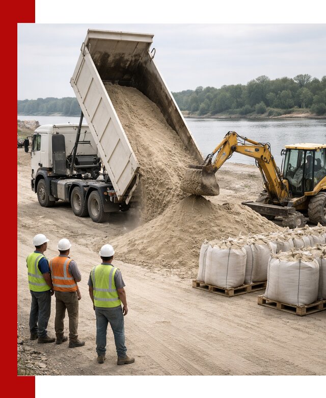 Доставка речного песка в Ростове самосвалами и погрузкой