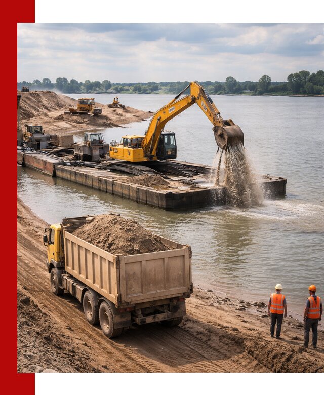 Намывной песок с доставкой в Ростове оптом и в розницу