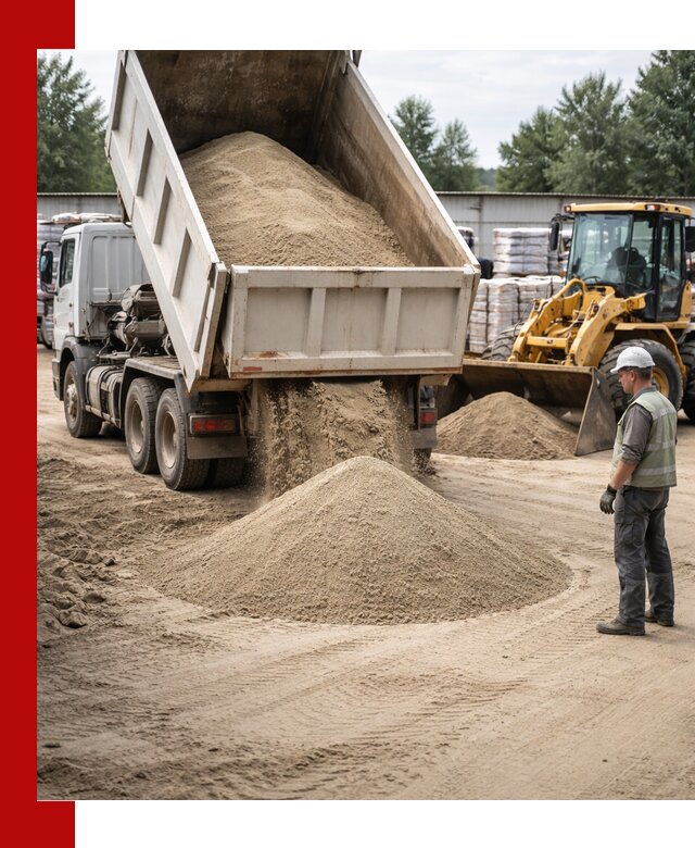 Поставка и доставка песка для бетона в Ростове