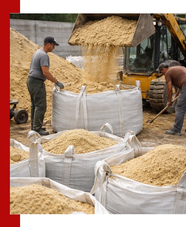 Поставка качественного песка для кладки в Ростове