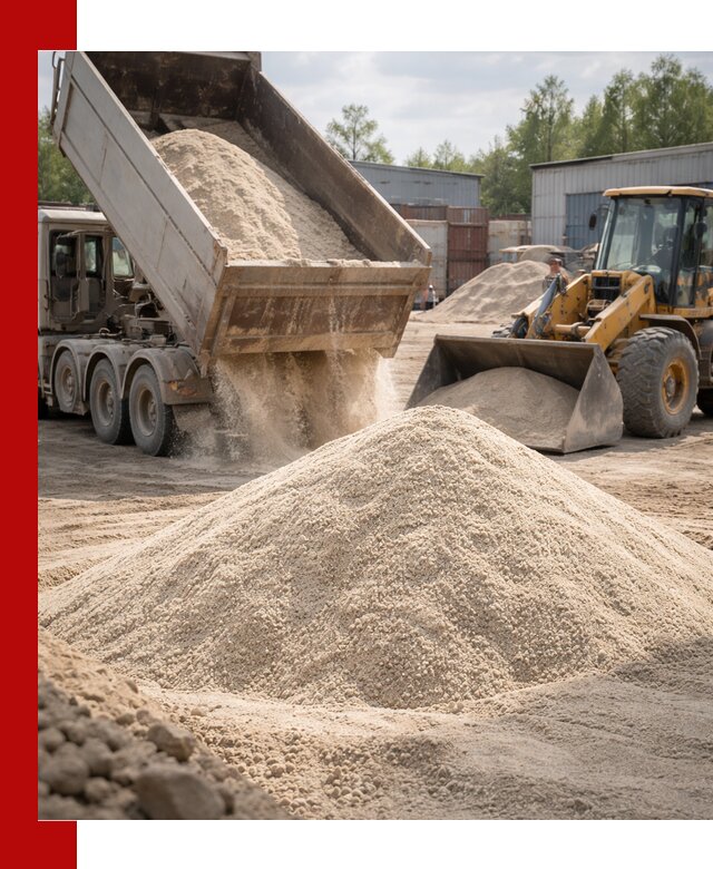 Кварцевый песок с доставкой в Ростове для строительных работ