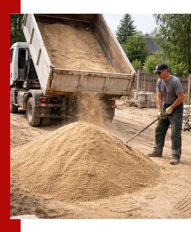 Доставка сухого песка самосвалами в Ростове