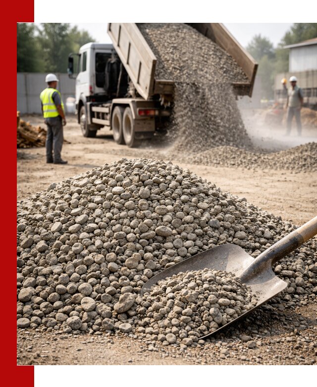 Доставка гравия фракции 20-40 в Ростове с самосвалами