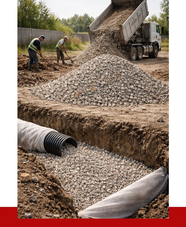 Гравий для дренажа в Ростове от 2258 р., доставка ПРОНЕРУДРсв