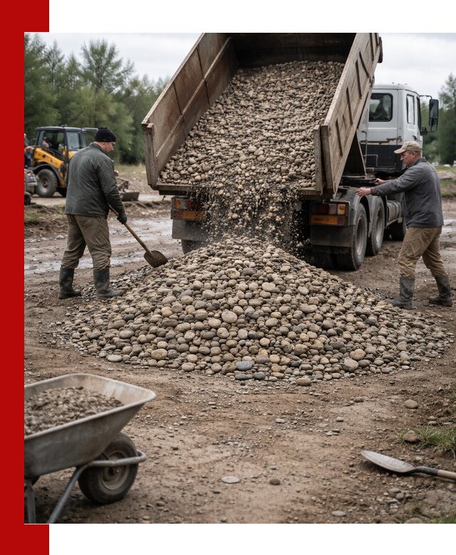 Доставка гальки речной оптом и в розницу в Ростове