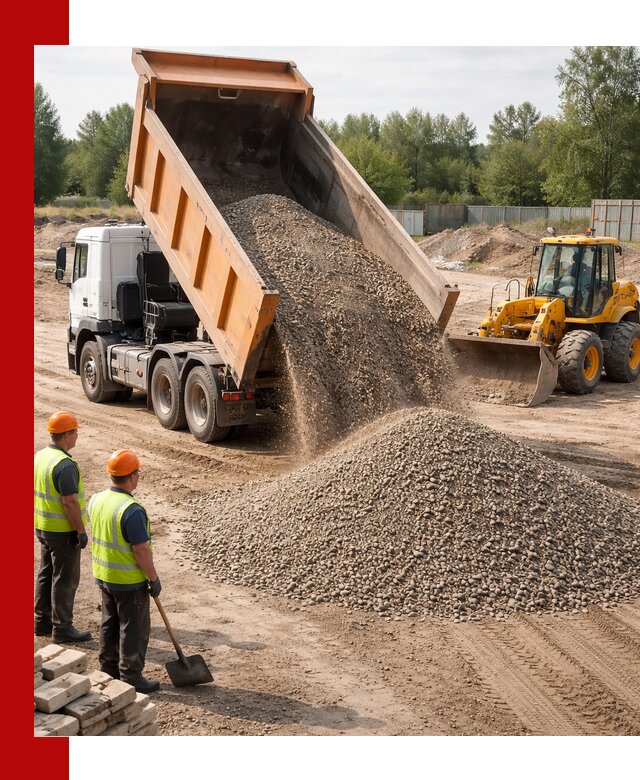 Доставка щебёночно-песчаной смеси ЩПС С7 в Ростове