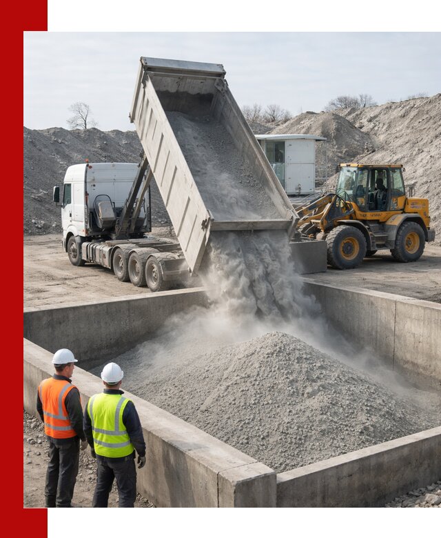 Доставка цемента навалом в Ростове крупными партиями