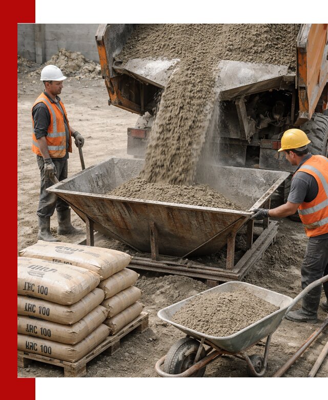 Доставка цементно-песчаной смеси М100 в Ростове