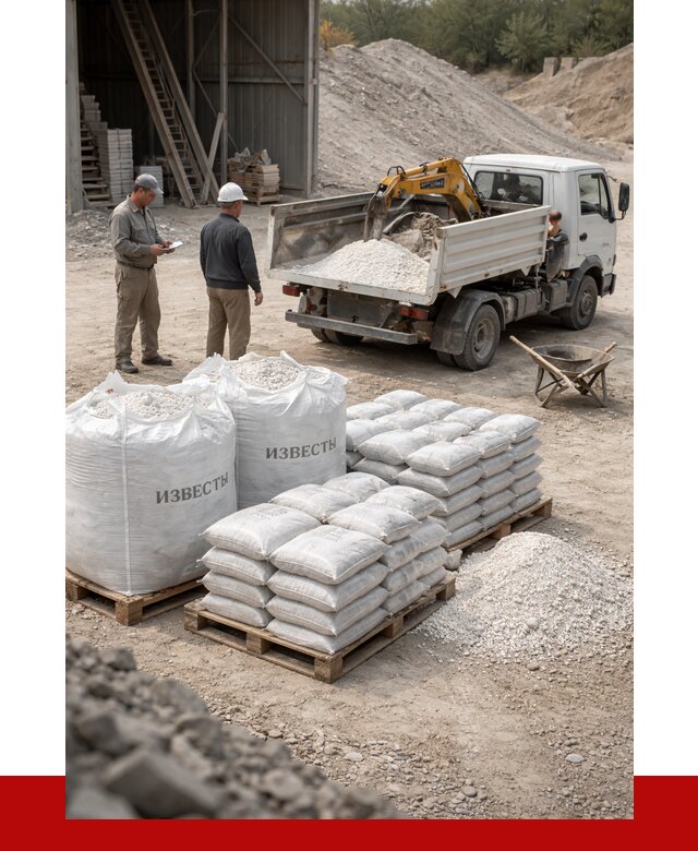 Известь строительная в Ростове с доставкой от 4310 р. | ПРОНЕРУДРсв