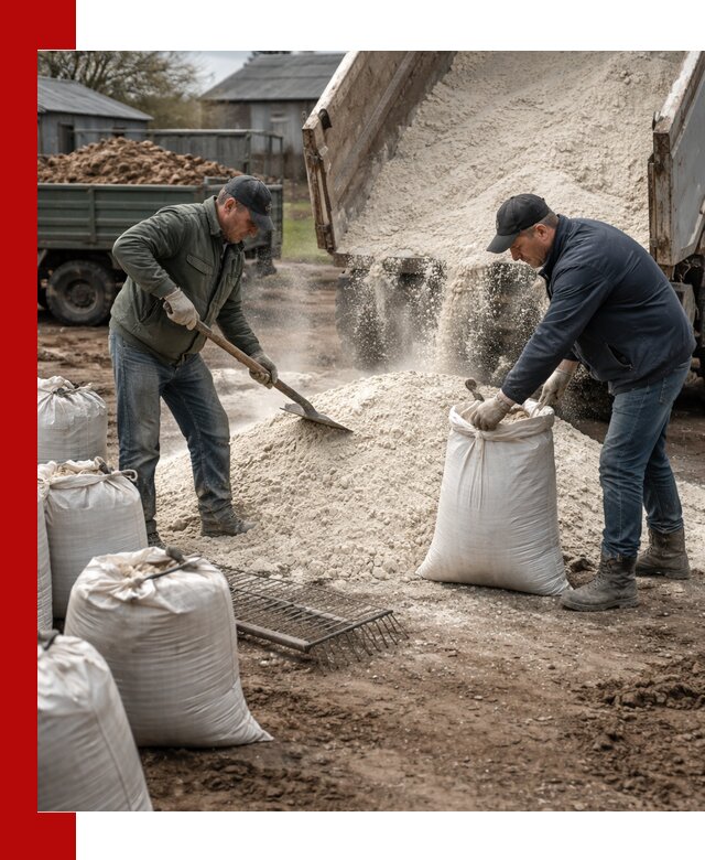 Доставка извести пушонки в Ростове оптом и мелким оптом