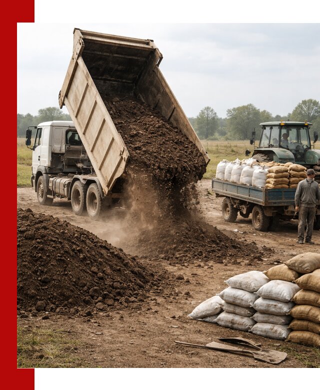 Доставка грунта и удобрений оптом в Ростове для сельхоз и строительства