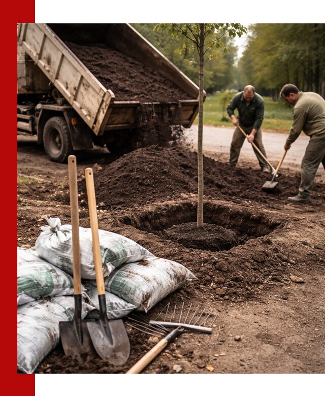 Грунт для посадки деревьев в Ростове — доставка и подготовка почвы
