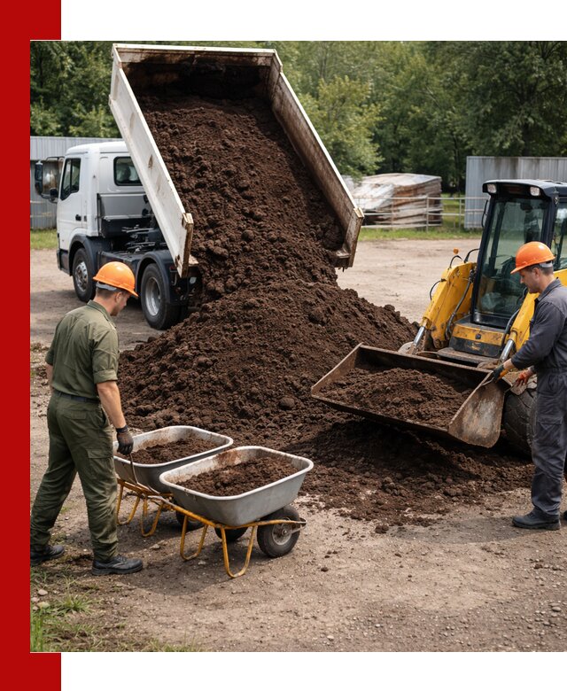 Доставка торфо-земляной смеси в Ростове для огорода и ландшафта