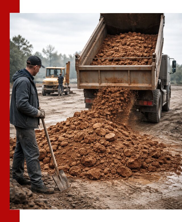 Глина для засыпки в Ростове с доставкой самосвалами