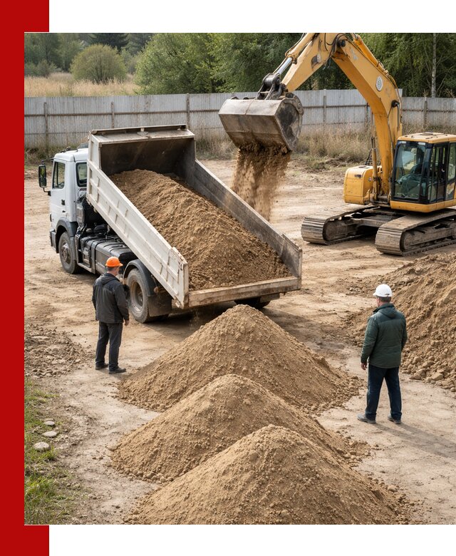 Доставка супеси вагонными и автопартиями в Ростове