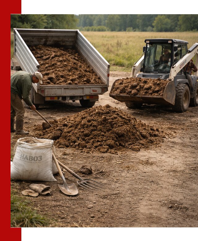 Доставка конского навоза в Ростове с разгрузкой и доставкой на объект