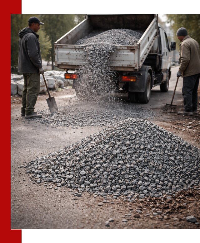 Гранитная крошка для посыпки дорог и тротуаров в Ростове