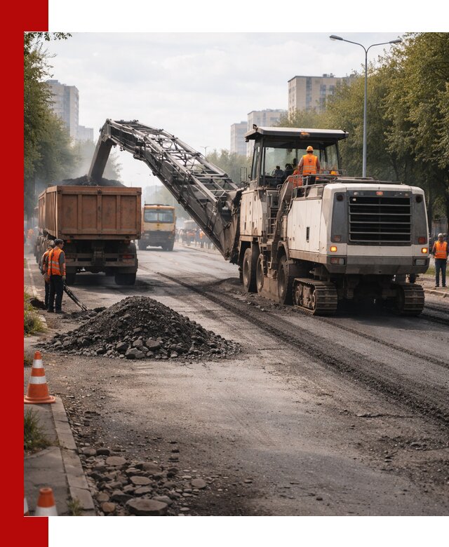 Фрезерованный асфальт в Ростове — удаление и вывоз старого покрытия