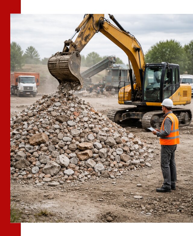 Доставка и вывоз строительного боя в Ростове