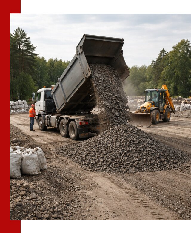 Доставка дробленого асфальта в Ростове для дорожных работ