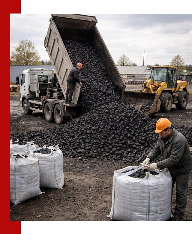 Доставка каменного угля в Ростове оптом и в розницу