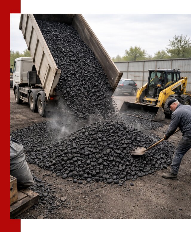 Доставка угля орех в Ростове оптом и в розницу