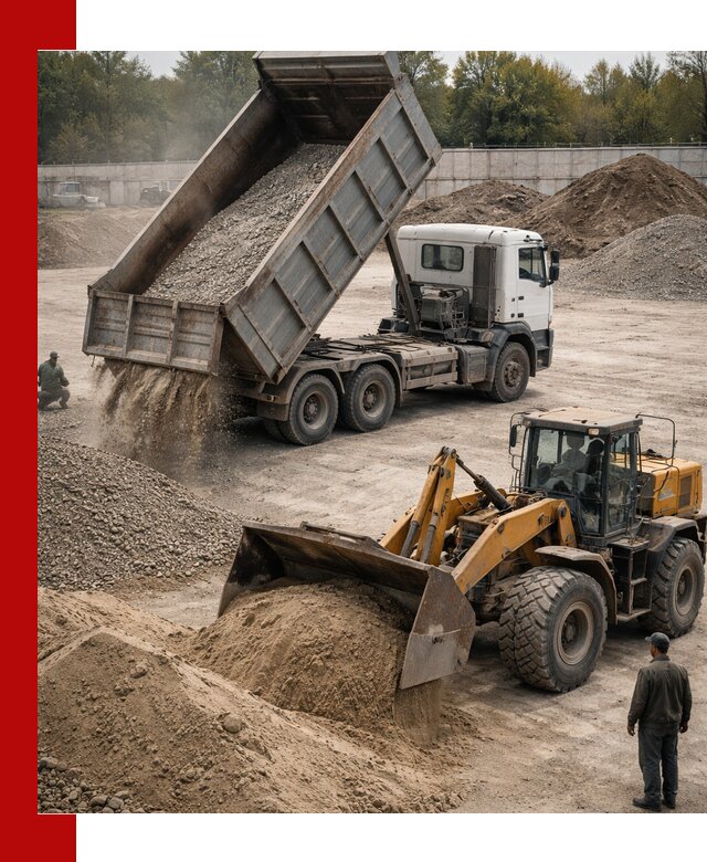 Перевозка сыпучих грузов самосвалами и бортовыми в Ростове