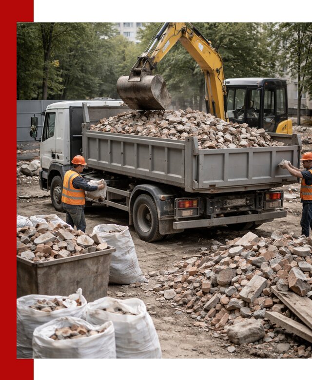Вывоз строительного мусора в Ростове с самосвалами и контейнерами